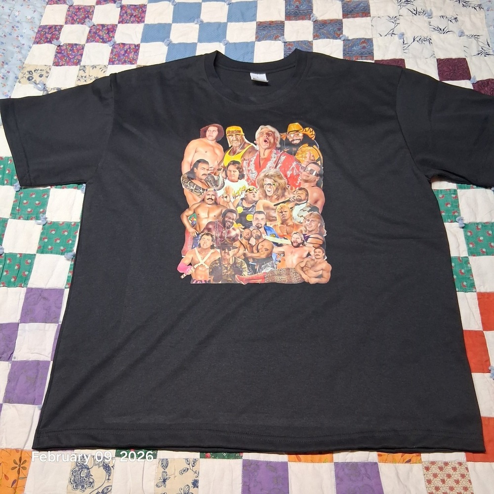 Wrestling Legends T Shirt Size Large Home Printed Graphic